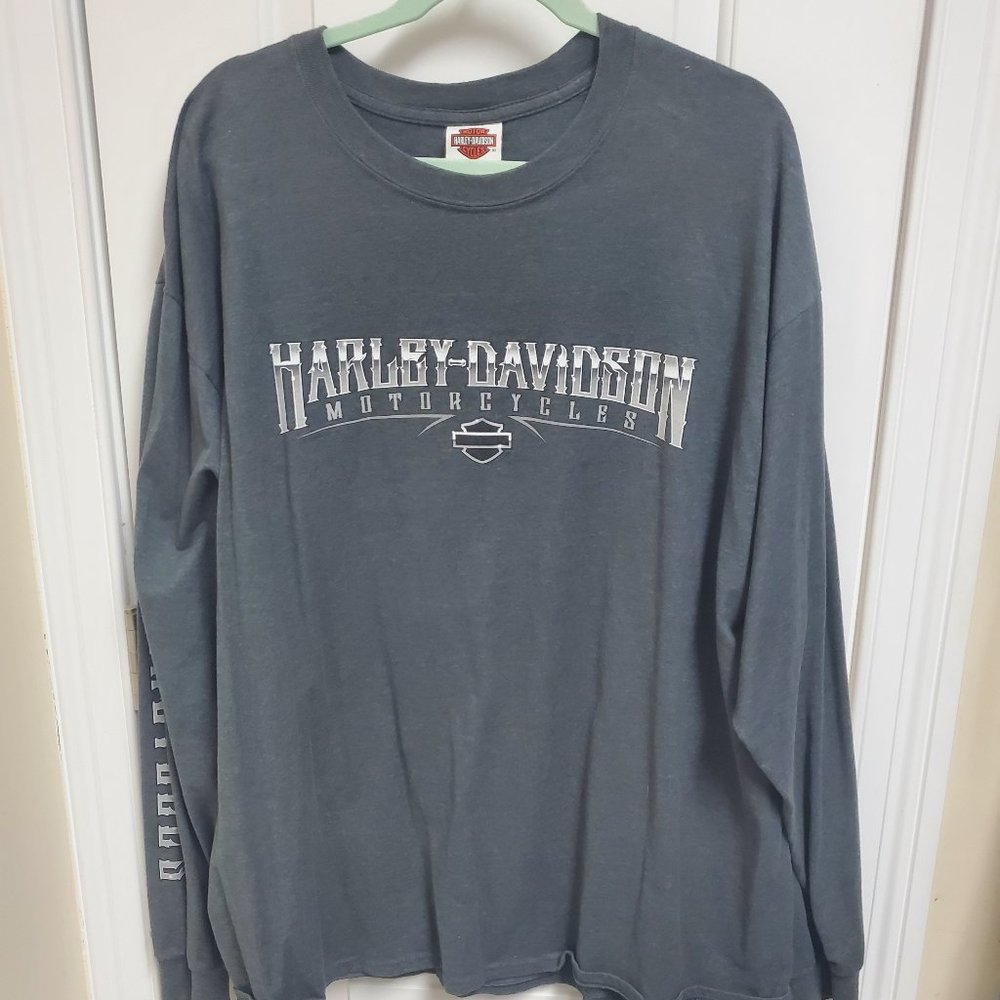 Harley Davidson Men's Dark Gray Long Sleeve Shirt XXL WORN ONCE